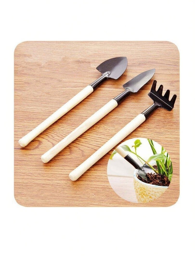 DeoDap Brown 3 Pcs Garden Tool - Garden Accessories for Unisex