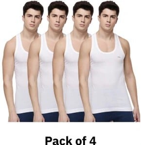 Dollar Pack of 4 Dollar Lehar Men Combed Cotton Round Neck Vest
