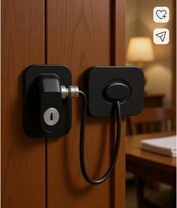 ECAPT Child Safety Device Refrigerator Lock and fridge lock Lock (Black)