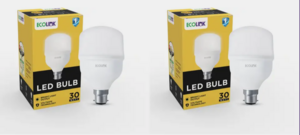 EcoLink 30 W Basic Standard B22 LED Bulb (White, Pack of 2)