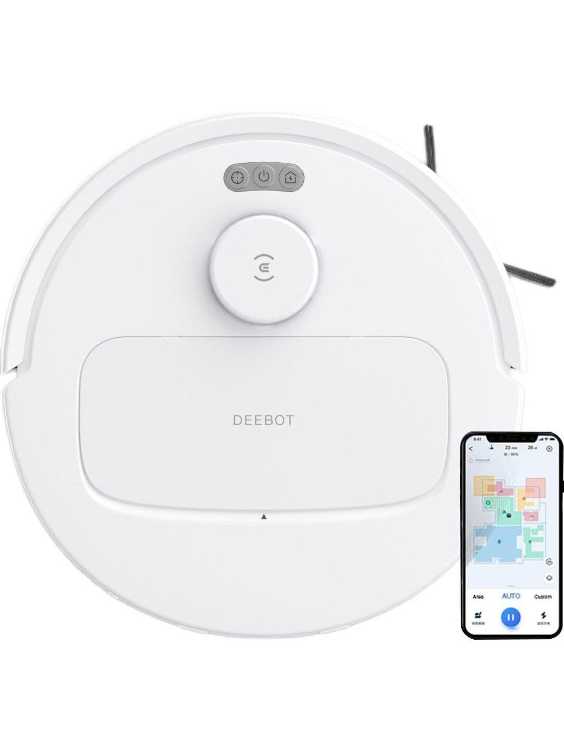 ECOVACS DEEBOT N30 White 2 in 1 Robot Vacuum Cleaner
