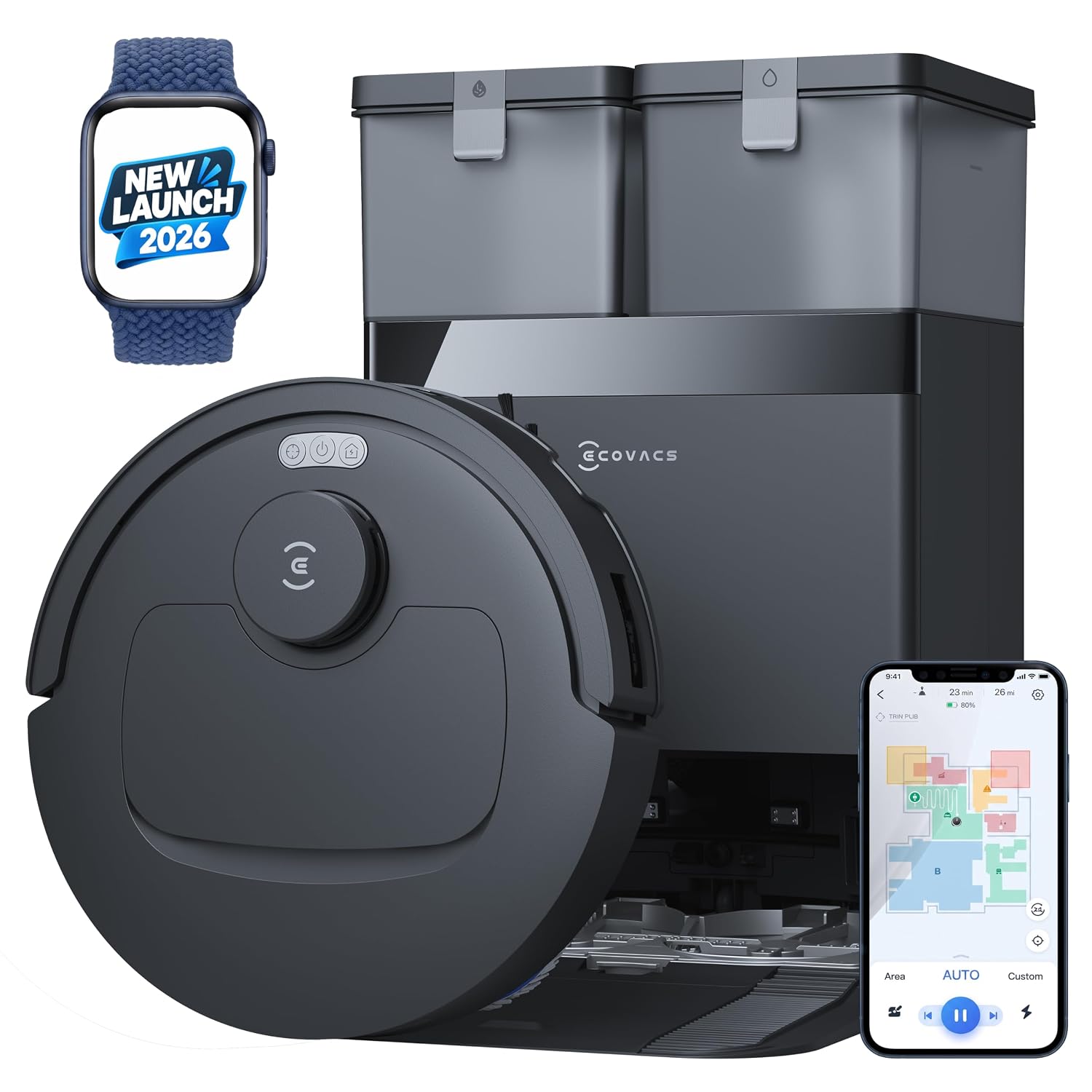 ECOVACS Deebot T30e Omni 2 in 1 Robot Vacuum Cleaner and Mop (25000 Pa) at Rs 41,999 (Up to Rs 3,000 Off with SBI Cards)