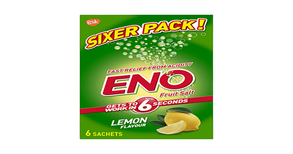 Eno Lemon Flavour Fruit Salt 6 Sachets Pack On Instamart