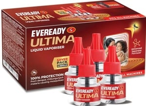 Eveready Ultima Mosquito Repellent Refill, Fits All Machines, Advanced Japanese Formula, 100% Protection from Dengue, Ch