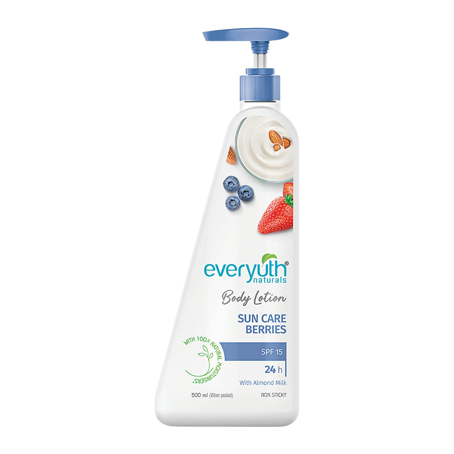 Everyuth Naturals Sun Care Berries Body Lotion | 24Hr Hydration with SPF 15 | Smooth, Radiant & Healthy Skin | With 100%