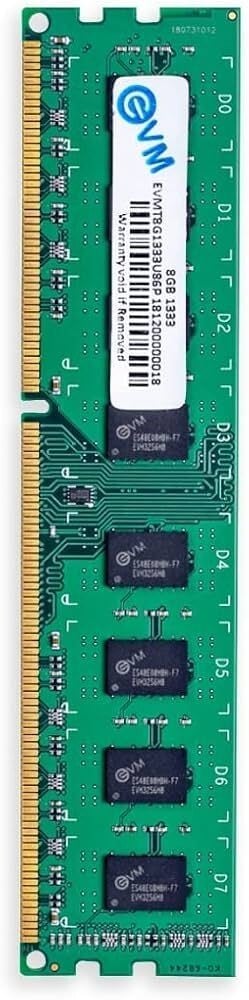 EVM 8GB DDR3 Desktop RAM 1333MHz | Long-DIMM - 1.5V Low Voltage| 240-PIN Pin, Intel & AMD Compatible | High-Speed PC Mem