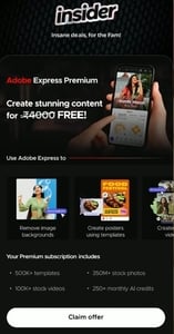 FamPay: Get Adobe Express Premium FREE for 1 Year | Worth Rs. 4,000