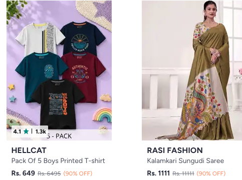 Fashion wear Up to 90% off + Extra Up to 40% off