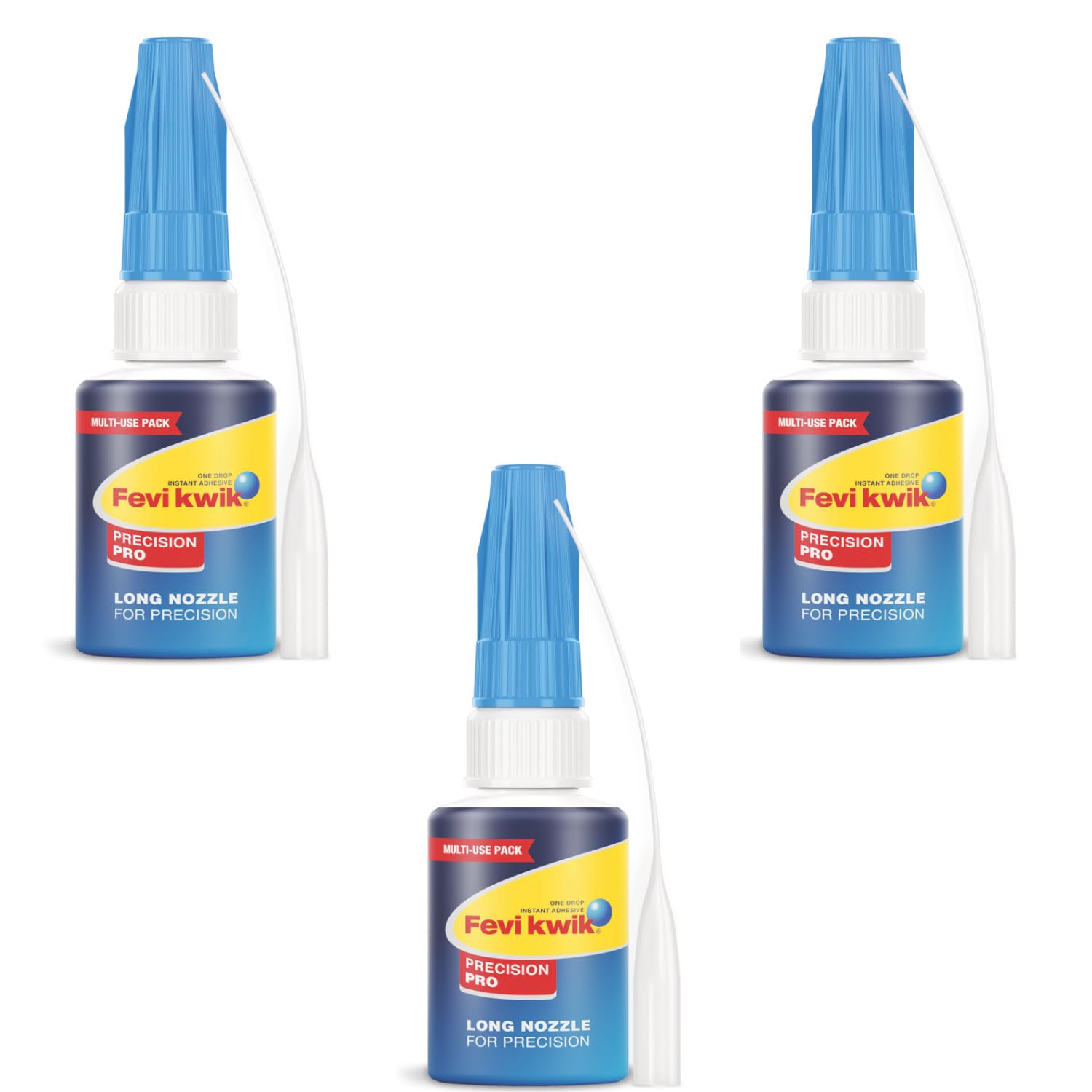 Fevikwik Precision Pro 8 GM (Pack of 3) | Strong all purpose instant glue for accurate repair | application on hard to r