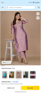 Flipkart - Gf Gul Fashion Women Art Silk Kurta Pant Set at Rs. 283