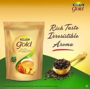 Flipkart - Tata Tea Gold Black Tea with Gently Rolled Aromatic Long Leaves Unflavoured Black Tea Pouch 750gm