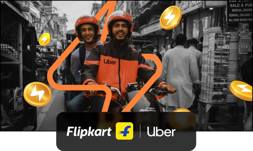Flipkart x Uber - Get 4% supercoins back on every Rs. 100 ride spends + 100/150 supercoins on linking (read description)