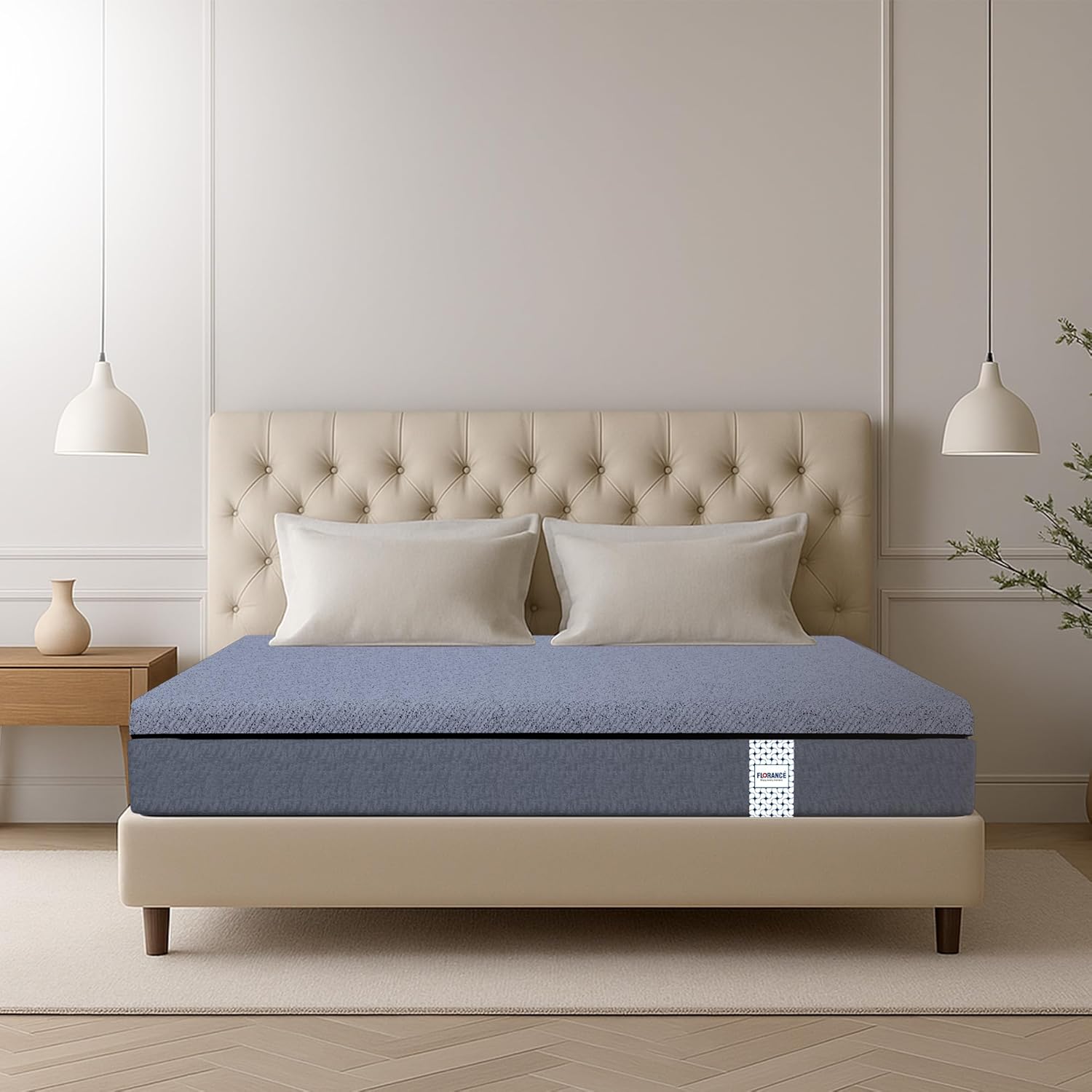 Florance Orthopedic Mattress with 7 Zone Air Gel Memory Foam, Medium-Firm, Pressure Relief, Oeko Tex Certified Fabric, Z