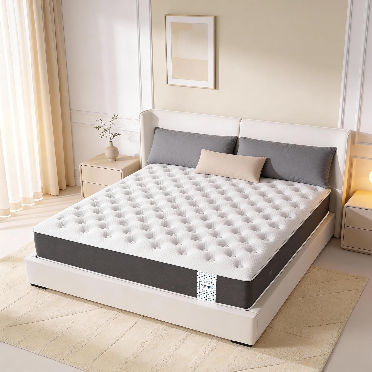 Florance Premium Flip Dual Comfort Mattress Queen Size Mattress, 10 Years Warranty, 72x60x4