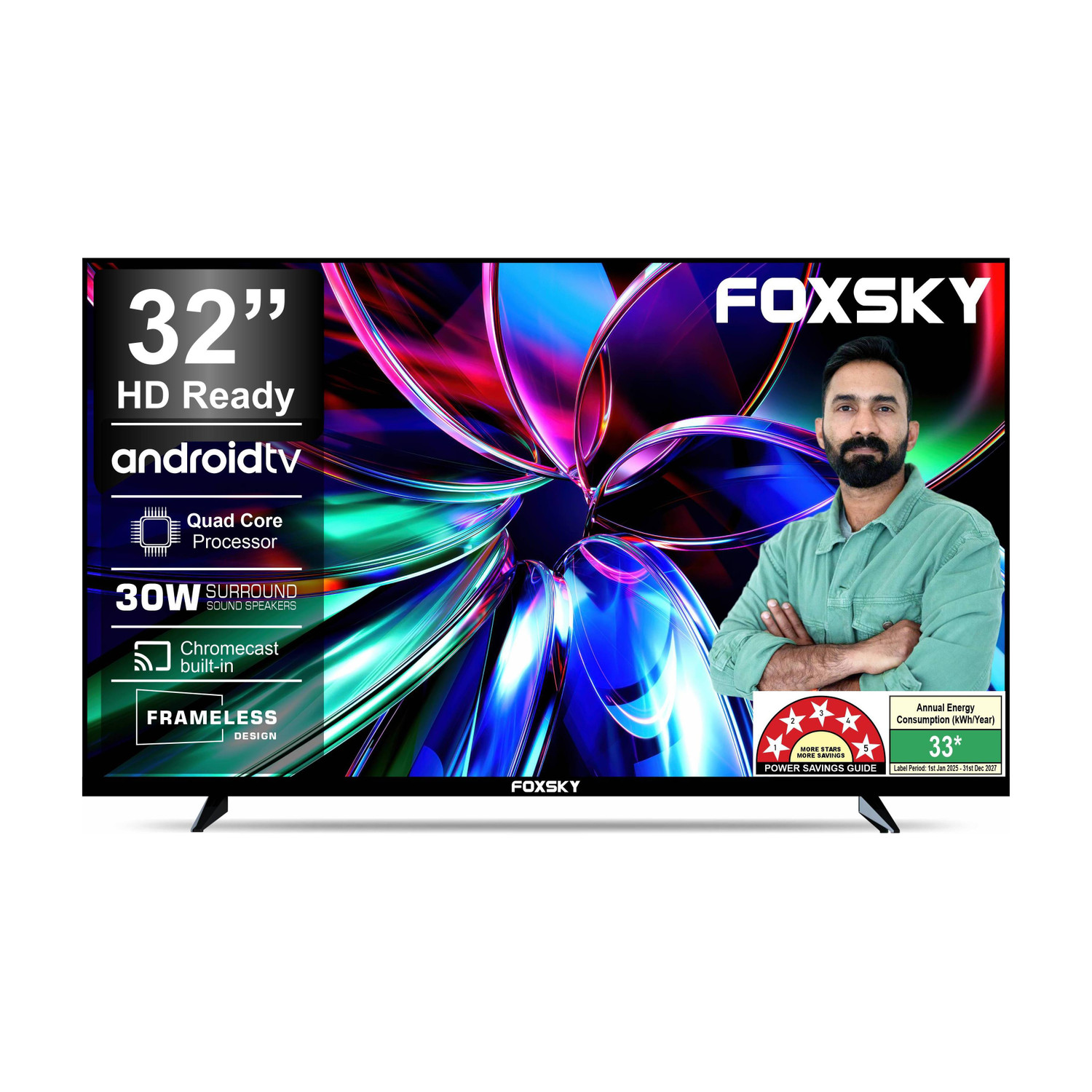 Foxsky 80 cm (32 inch) HD Ready LED Smart Android TV (32 FSELS PRO)
