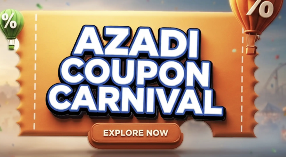 Freedom sale Azadi Coupon carnival -Tap & Win mobile coupons