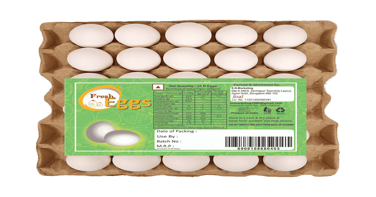 Fresh Eggs - Fresh Export Eggs Pack of 30