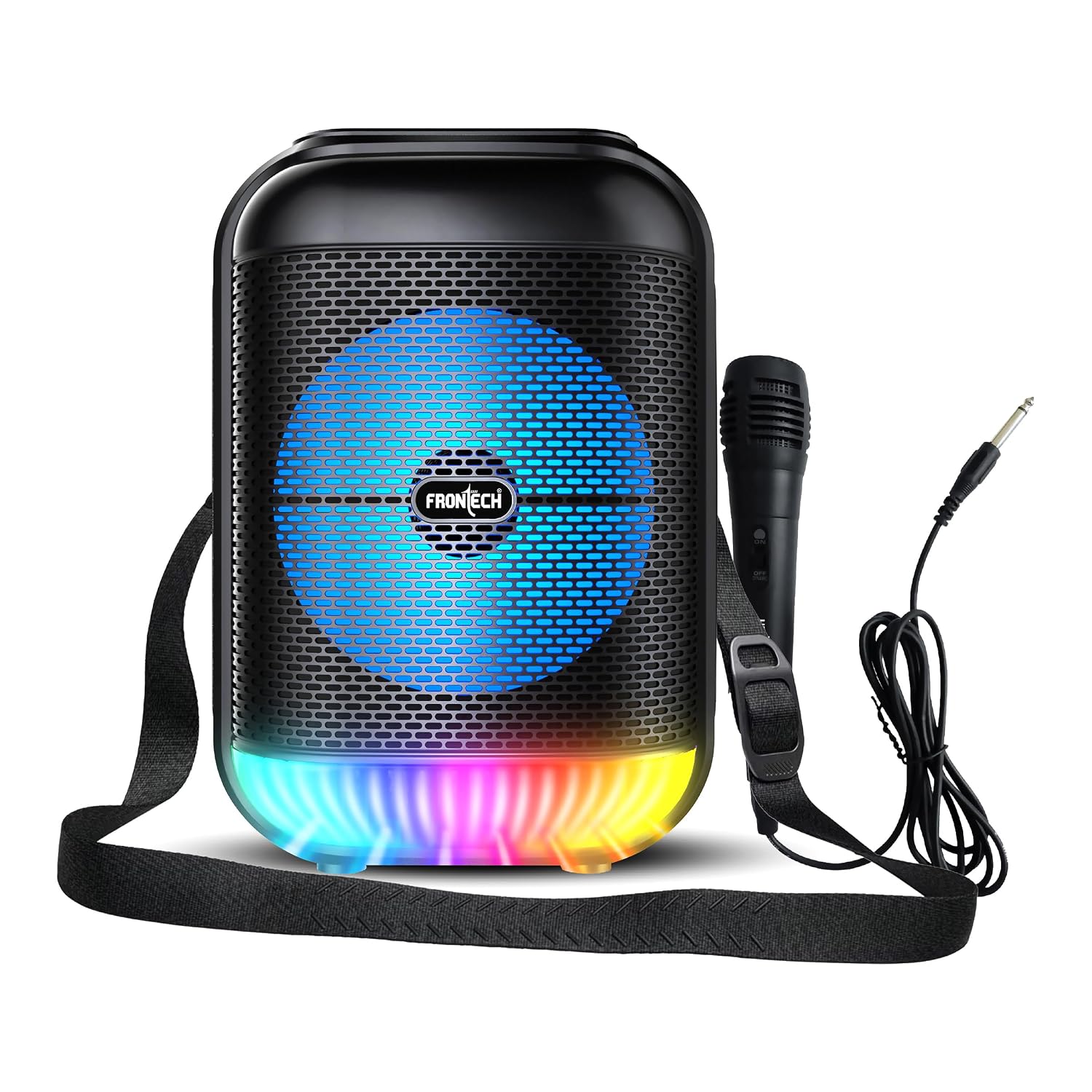 FRONTECH Portable Multi-Media Speaker with Bluetooth 5.0 |1800 mAh Long Battery Life | 15W Sound |Type-C Charging | TF C