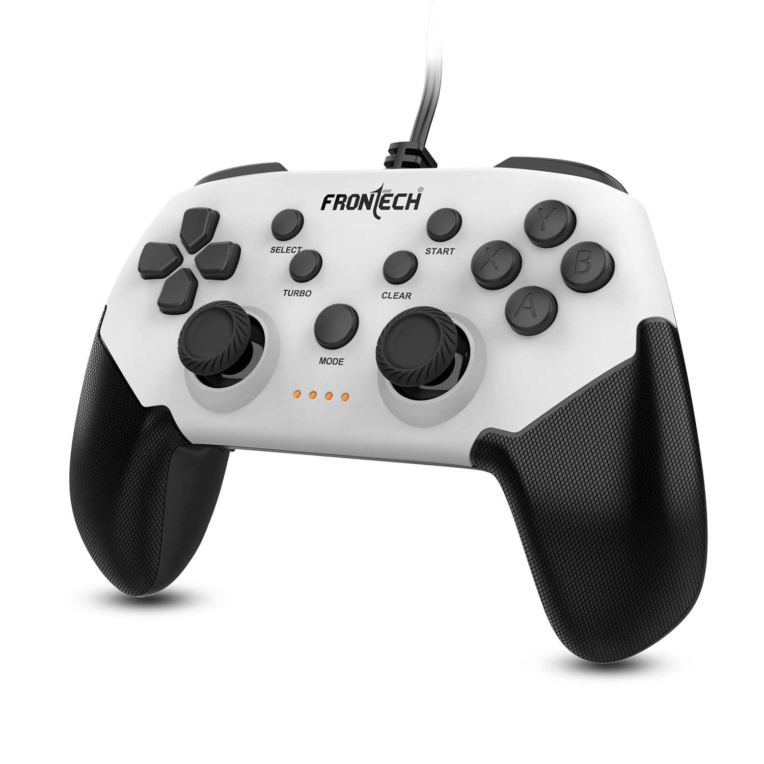 FRONTECH VORTEX Wired Gaming Pad with Dual Vibration Motor, Programmable Macro Buttons, 1.8M USB Cable, for PC Windows/P