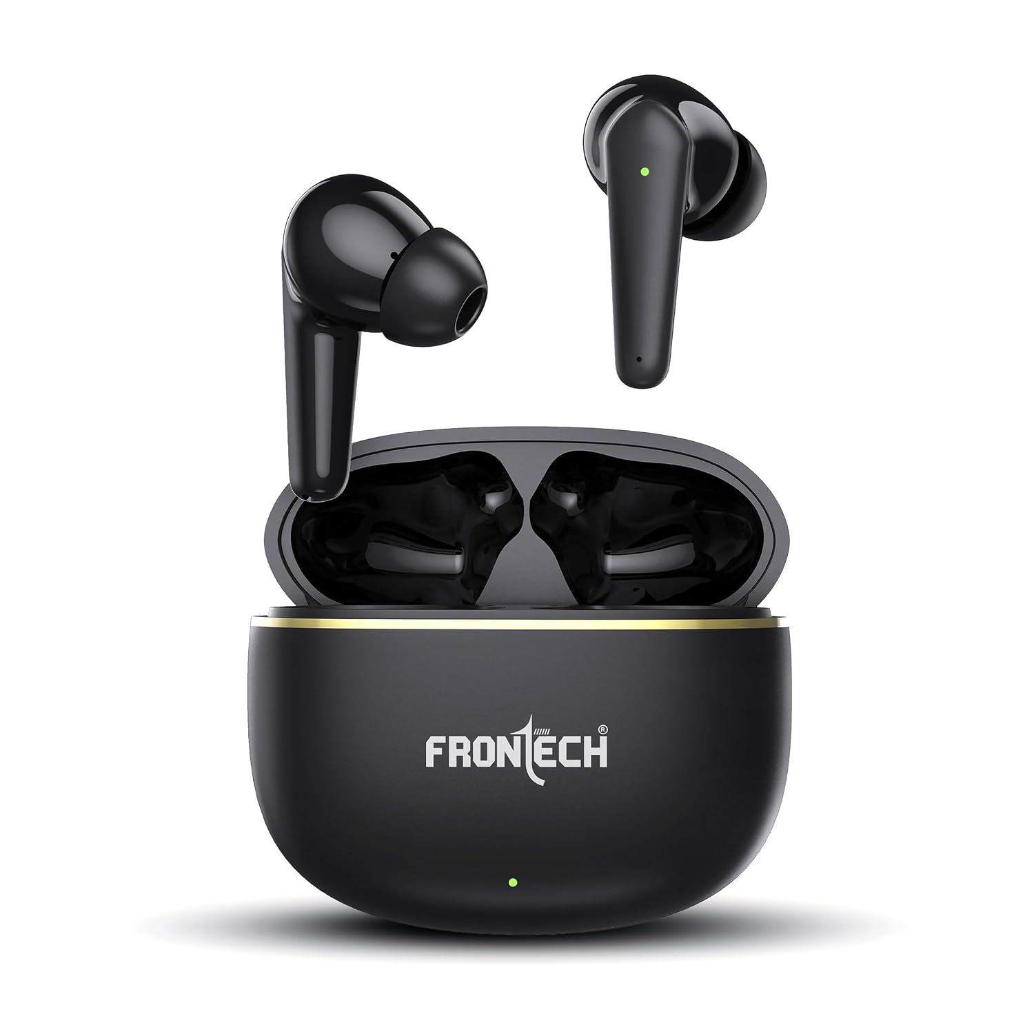 FRONTECH Zen True Wireless Earphones | Powerful Deep Bass | Type-C Port | Up to 35 Hrs Play Time | Bluetooth 5.3 | Touch