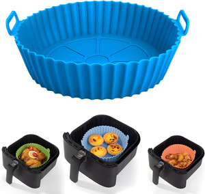 FUELBYTE 1Pcs Silicone Air Fryer Liners Reusable Non-Stick Pot Fo