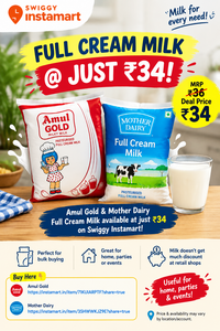 Full Cream Milk @ Just Rs. 34!