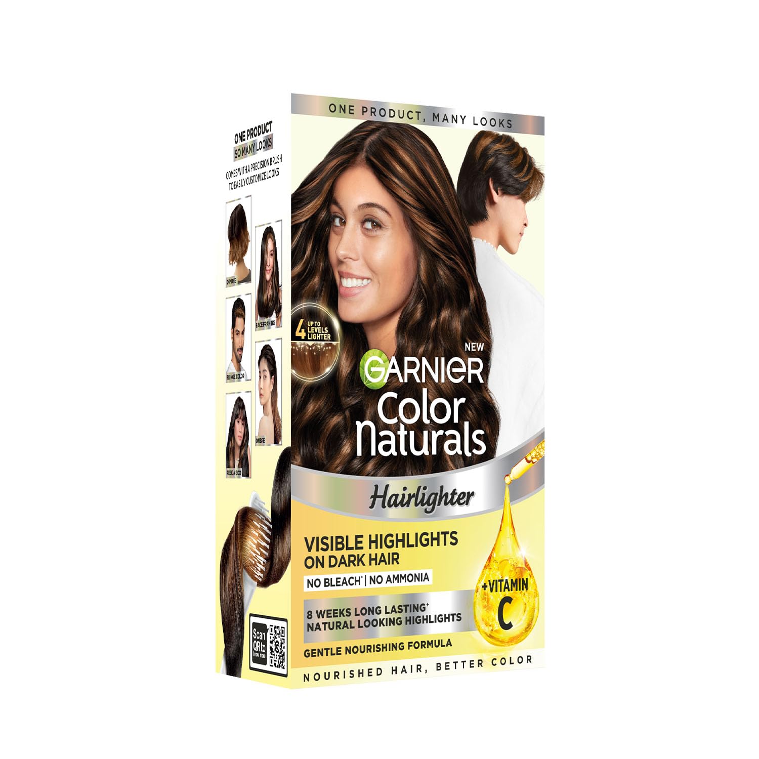Garnier Color Naturals Hairlighter | No Bleach No Ammonia | Natural Looking Highlights on Dark Indian Hair | Lasts Up to
