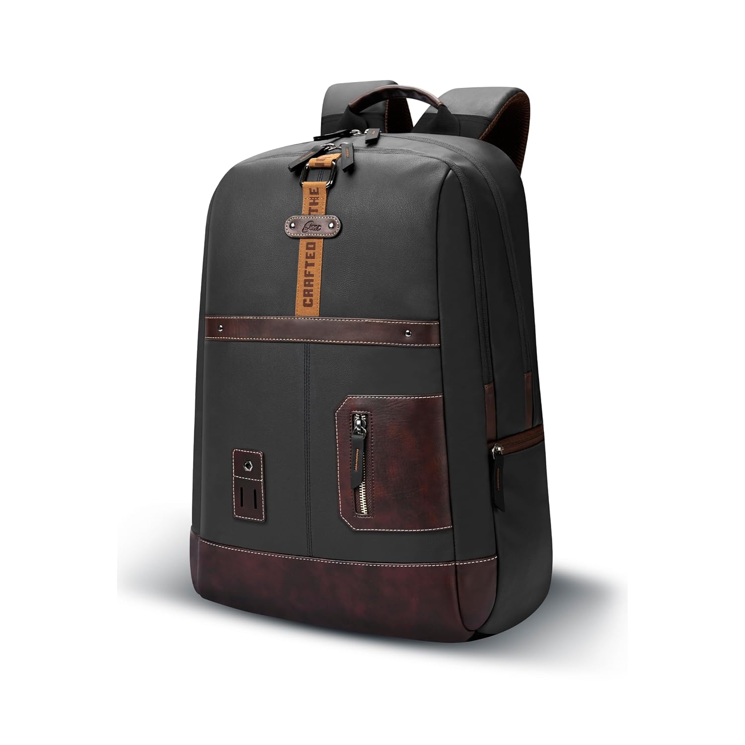 Gear Classic 6 18"/31L Antitheft Large Faux Leather Water Resistant Laptop backpack/Laptop backpack/Casual Backpack/Dayp