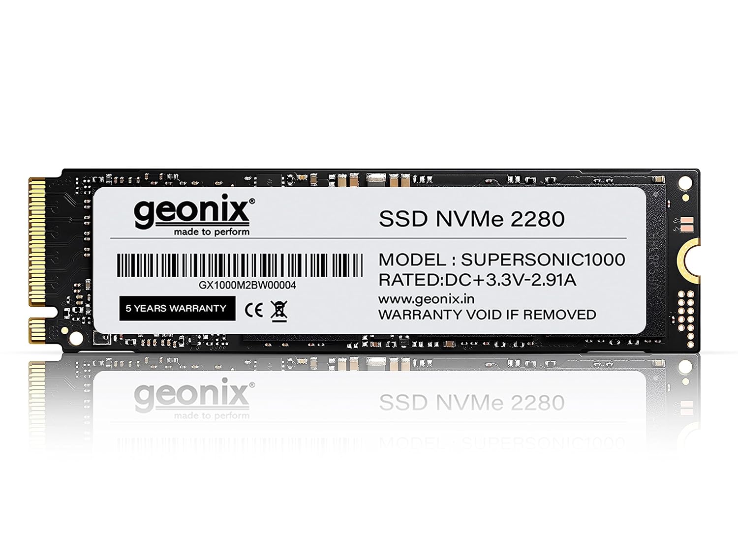 GEONIX 512GB M.2 NVMe SSD, 2280 SATA III (6Gb/s), Read Speed - Up to 2650 Mbps, Write Speed - Up to 2000 Mbps, Internal