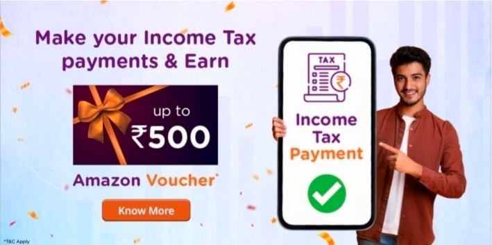 Get up to 500 Amazon Voucher on Income Tax Payments using your AU Credit Card