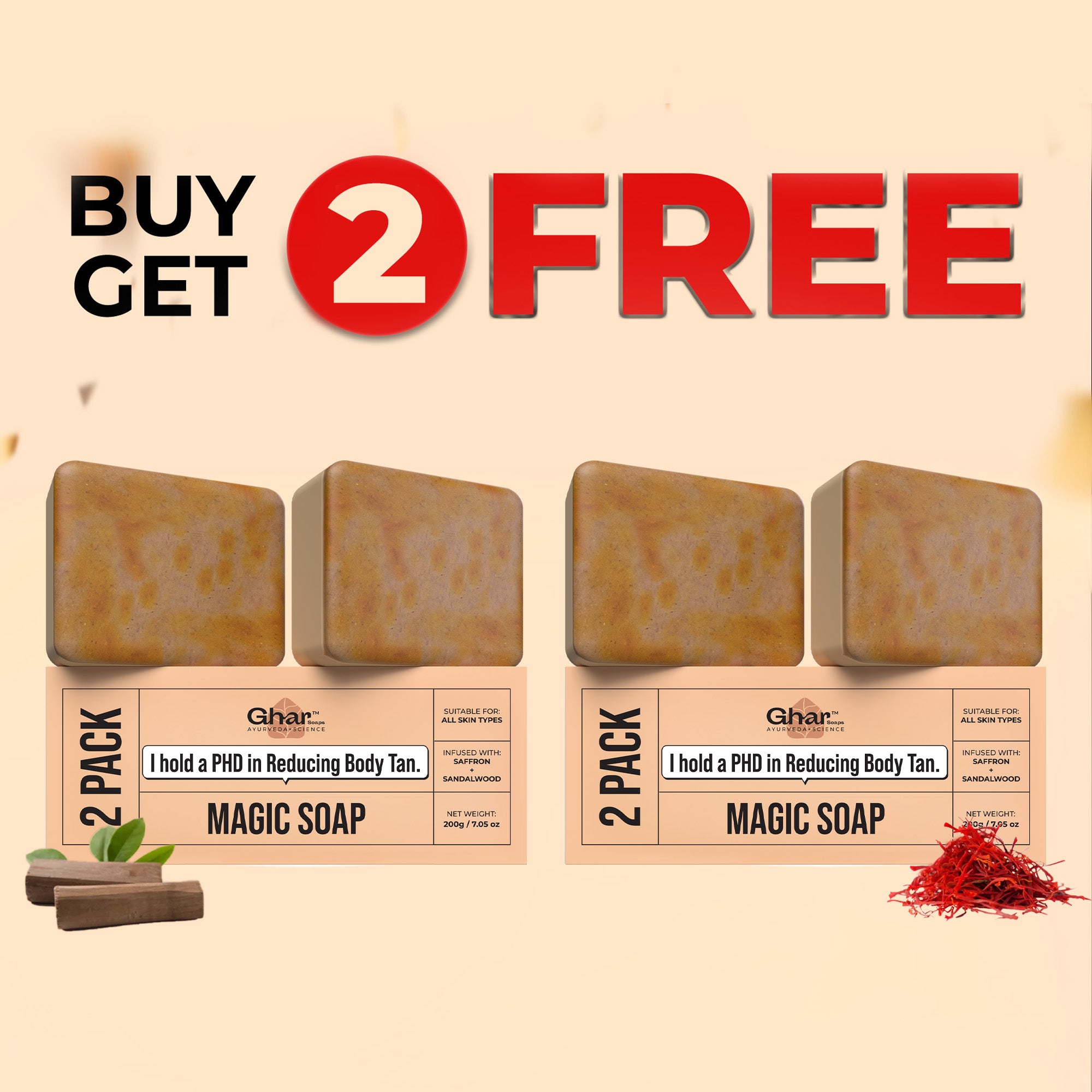 Ghar Soap - BUY 3 & GET 3 FREE