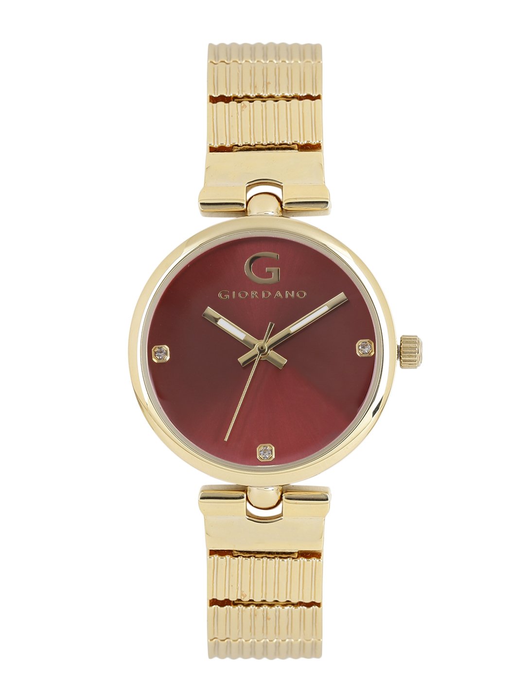 Giordano Analog Watch for Women with Crystal Metal Strap Ladies Wrist Watch A2058