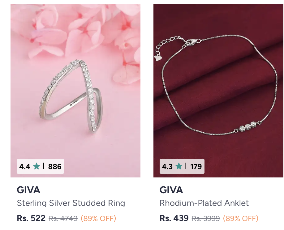 GIVA Products @ 89% off