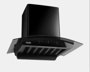 Glen ISPA AC BL 60CM 1200 CMH 60 cm Curved Glass 60 cm|Digital Display|Touch & Gesture Control| Autoclean| Filterless|Po