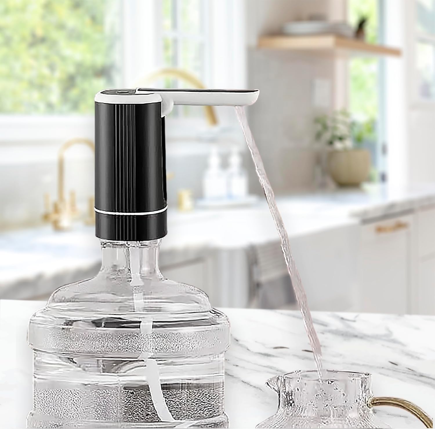 GLUN &reg; Rechargable Water Dispenser, Portable Automatic Foldable Nozzle Water Dispenser Pump, Type-C Cable Pump for 5 to