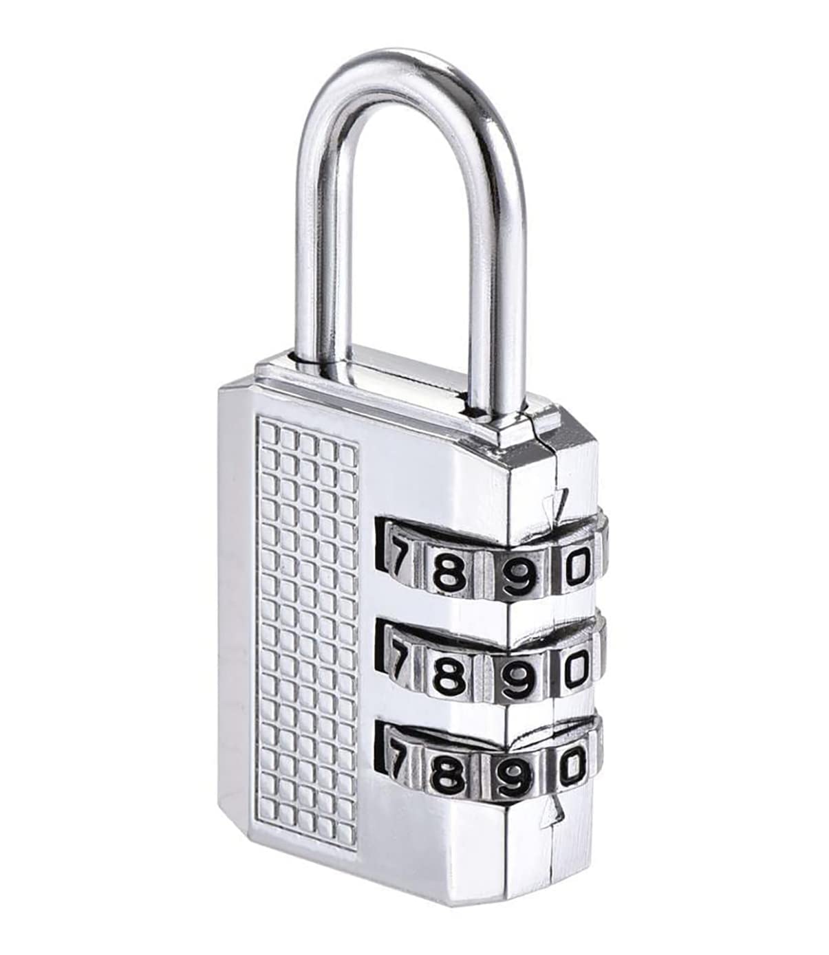 GLUN Stainless Steel Lock Number Steel (B) 3 Code Ch 17C Silver, Keypad