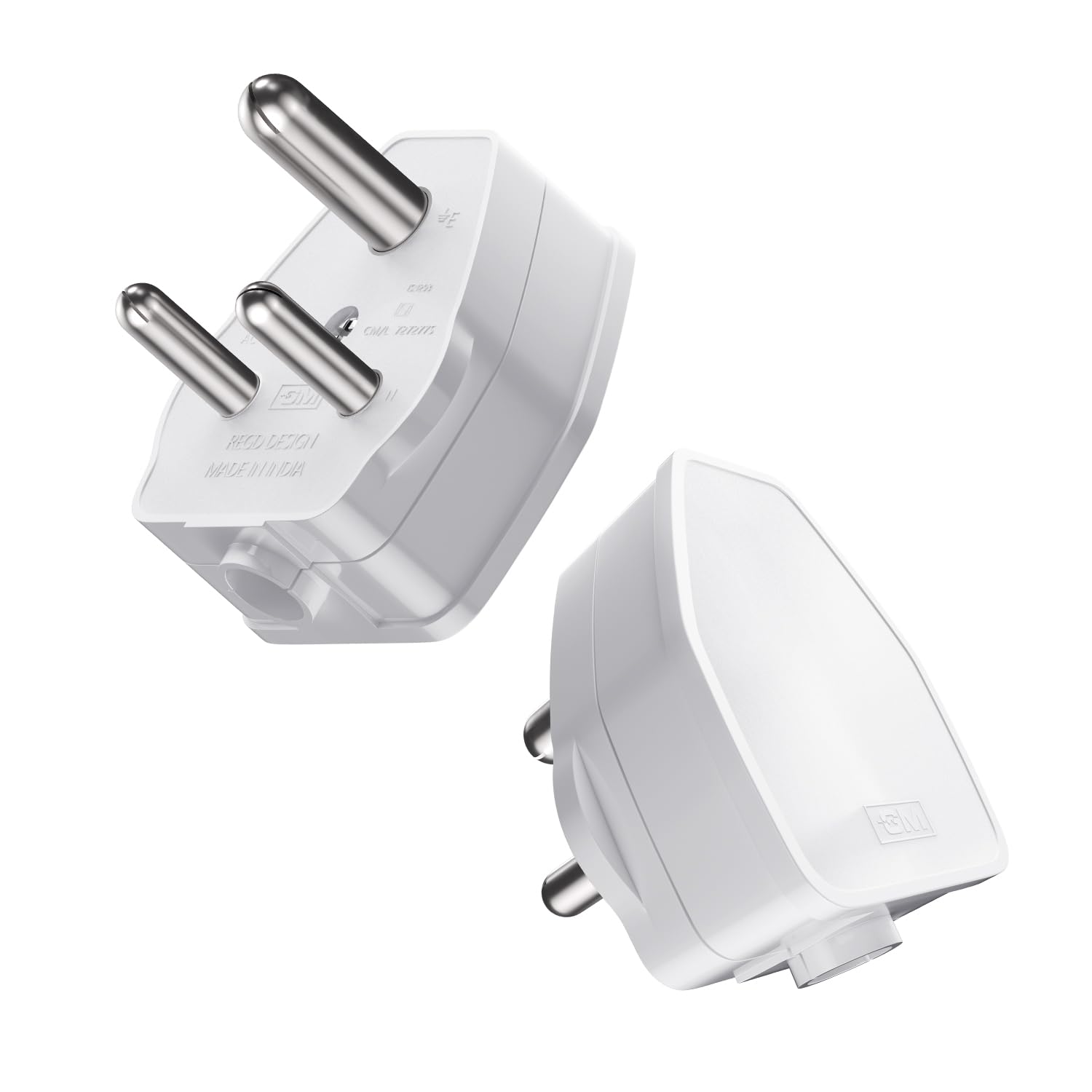 GM 8202 16A 3Pin HighCapacity Plug Top - Durable Polycarbonate Body for Air Conditioners, Geysers, Microwaves & Heavy