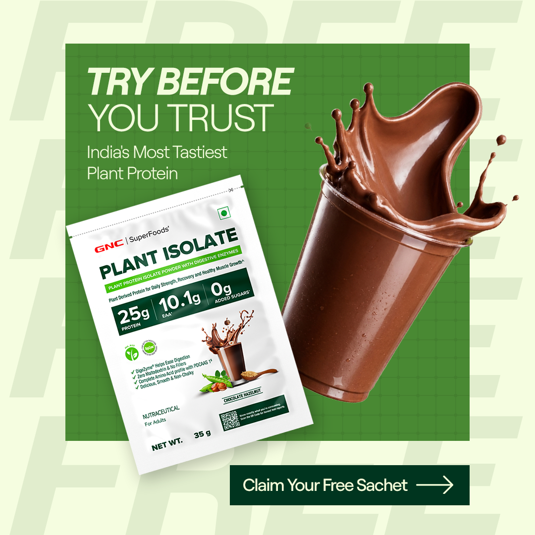 GNC: Plant Protein Trial Sachet @ Rs. 1 + Shipping Charges