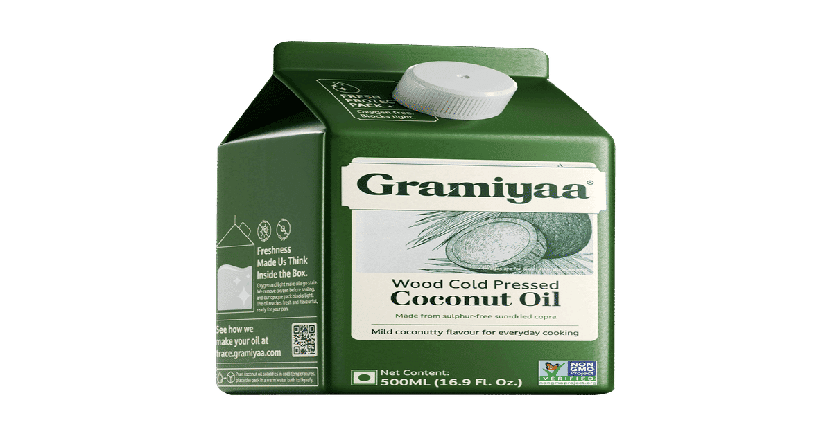 Gramiyaa wood Cold Pressed Coconut Oil 500 ml@ 210