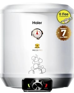 Haier 15 L Storage Water Geyser | with Free Pipes and Free Installation (ES15V-PRECIS PRO/ES15V-PV1(PRE-PRO), White) (Wh