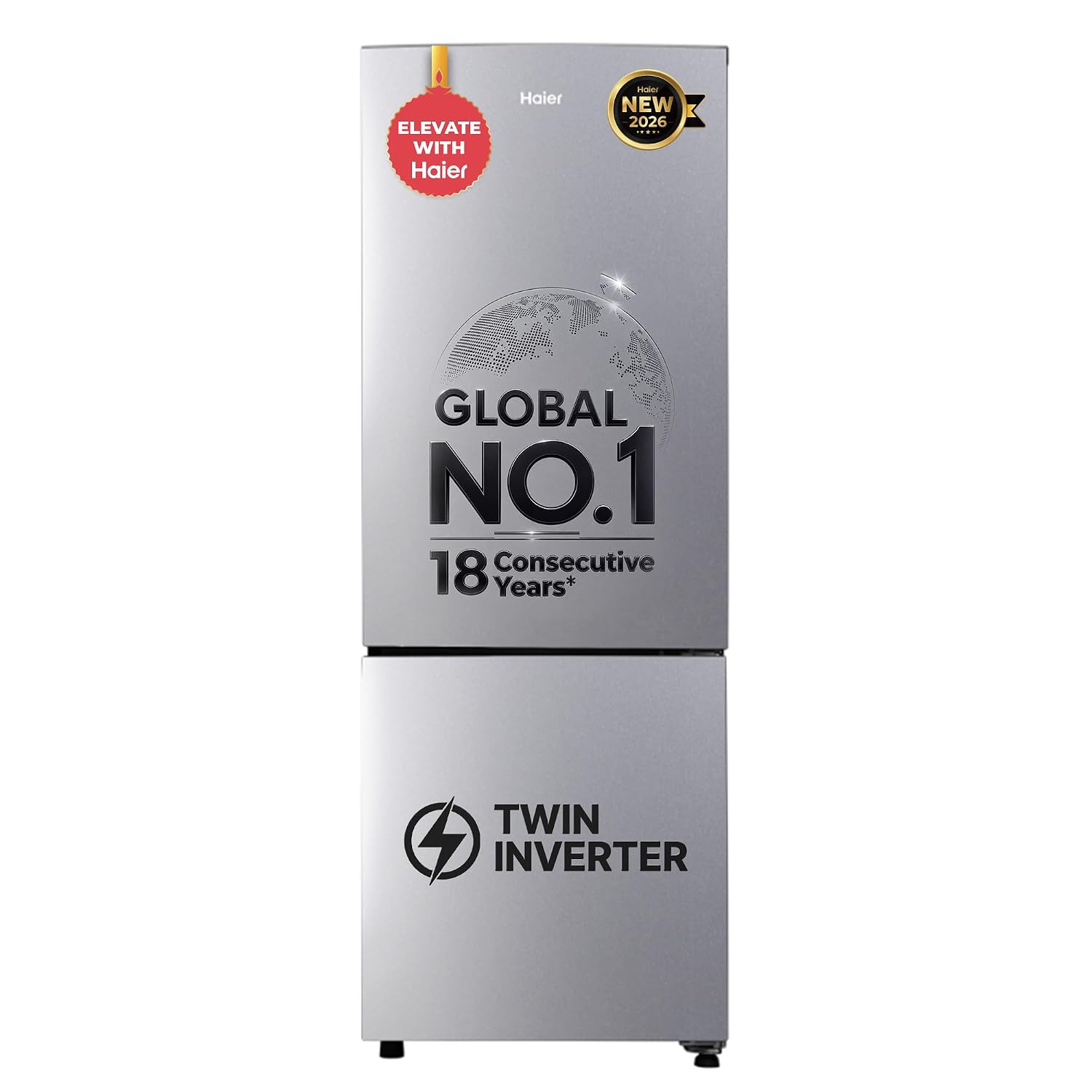 Haier 237 L 2 Star Frost Free Twin Inverter Double Door Refrigerator (HEB-242EGSA-P, 2026 Model)