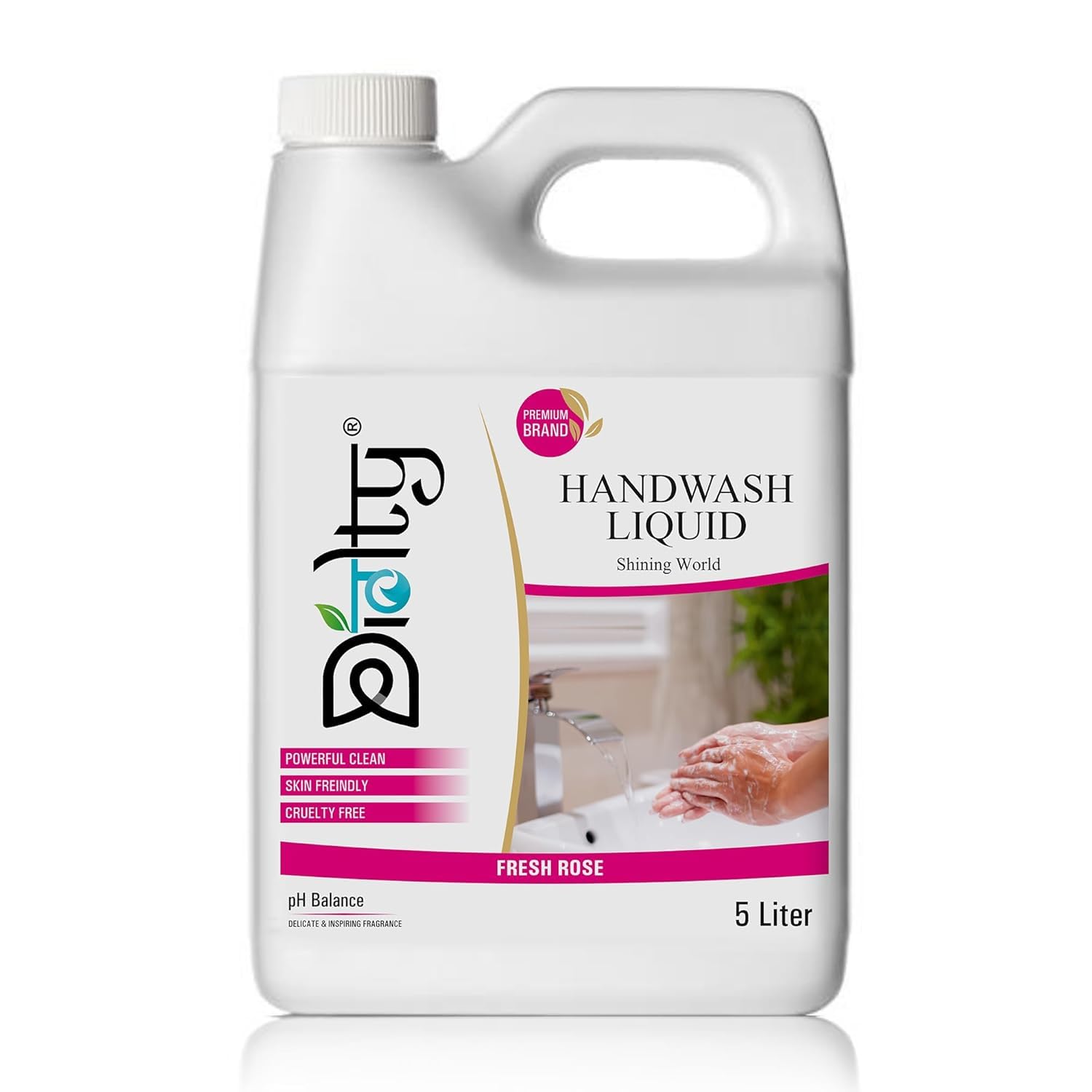 Hand Wash Liquid 5L Rose Refill Can - 99.9% Germ Protection, Moisturizing, Paraben-Free, Long-Lasting Scent, Bulk for So