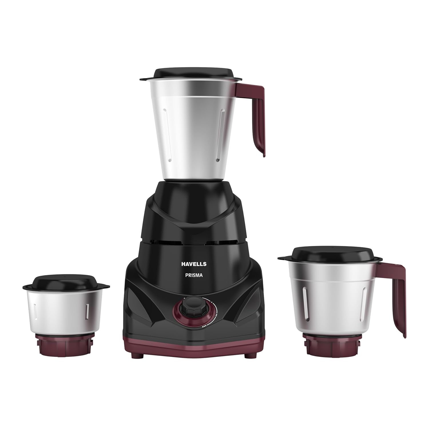 Havells Prisma 750 W 3 Jar Mixer Grinder| 3 Speed With Pulse Function| Air Vent Technology| Stainless Steel Blades| Wide