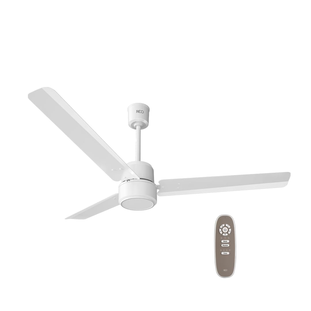 Havells REO BLDC 1200MM 5 Star Rated Ceiling Fan| Air Flow: 220 CMM| Speed: 350 RPM|Watt: 33W| Reverse Rotation Mode| Ti