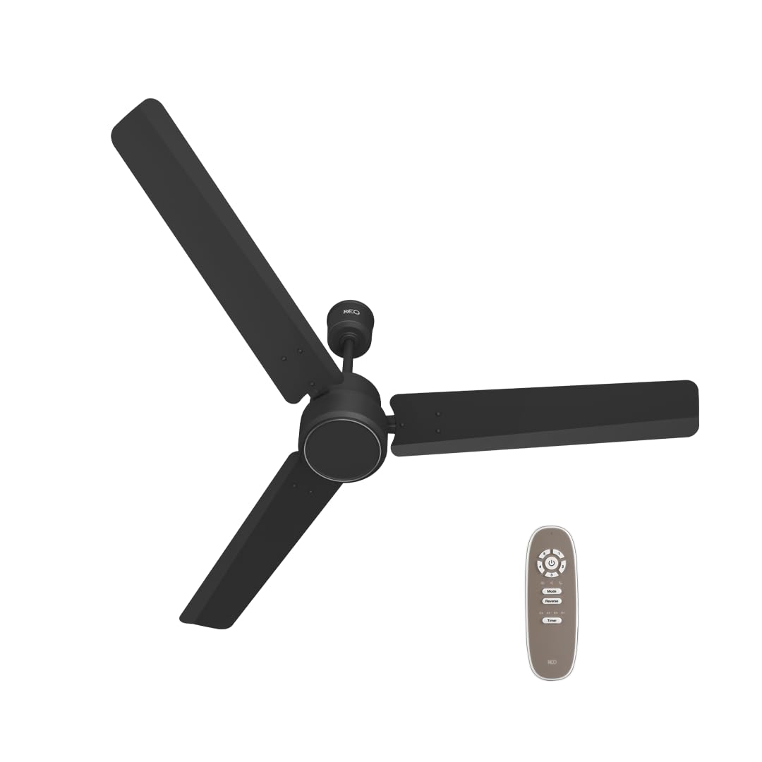Havells REO BLDC 1200MM 5 Star Rated Ceiling Fan| Air Flow: 220 CMM| Speed: 350 RPM|Watt: 33W| Reverse Rotation Mode| Ti