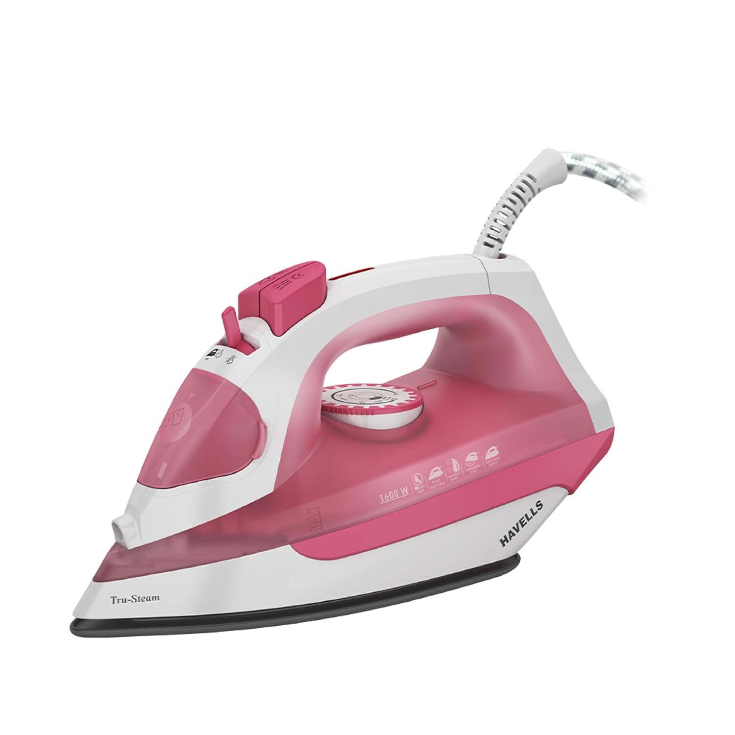Havells TruSteam 1600 Watt Steam Iron with Self Cleaning Function|Vertical & Horizontal Ironing|220 ml Tank for Longer I