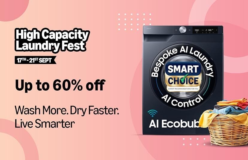 High capacity Laundry fest Up to 60 OFF