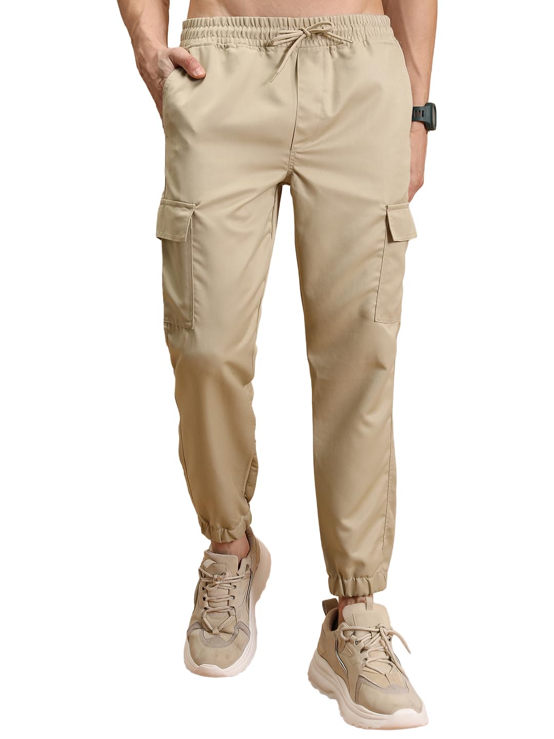 Highlander Men's Cargo Jogger Trousers| Utility Pockets | Trouser for Men | Men Trousers