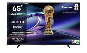 Hisense 65E75Q 164 cm (65 inch) QLED Ultra HD (4K) Smart VIDAA TV with 48W Powerful Speakers , Dolby Vision-Atmos , Cric