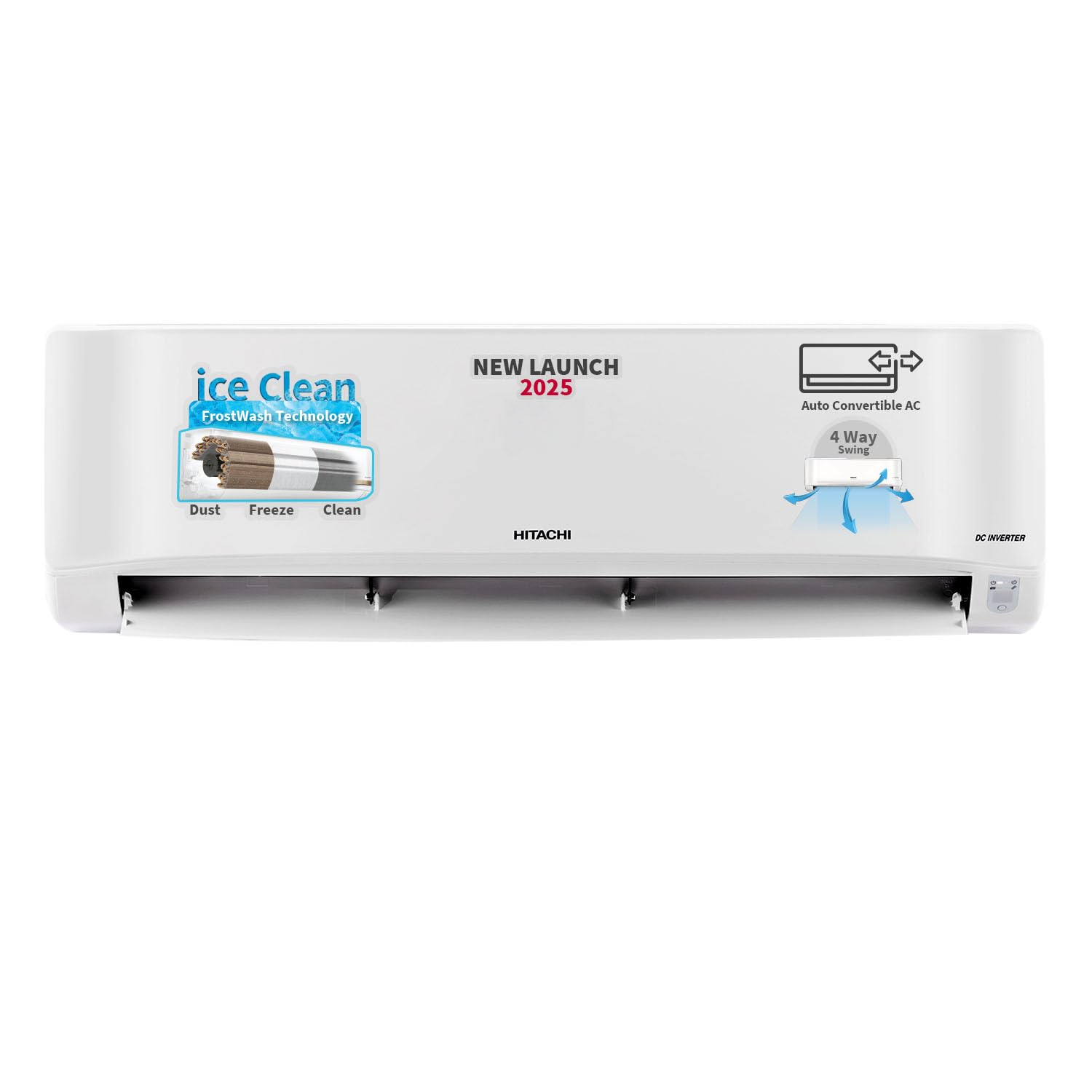 Hitachi 1.5 Ton 3 Star Xpandable+ Inverter Split AC (100% Copper, 4-Way Swing, ice Clean, Dust Filter, 3400SXL RAS.D318P